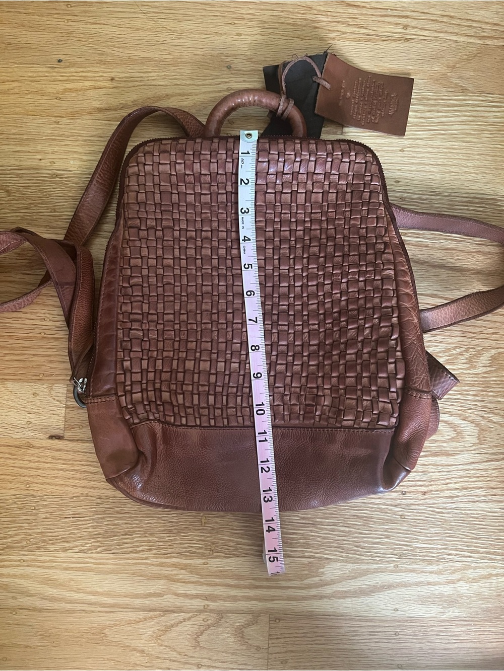 Vilenca Holland Woven Leather Backpack | New with Tags - Picture 11 of 11
